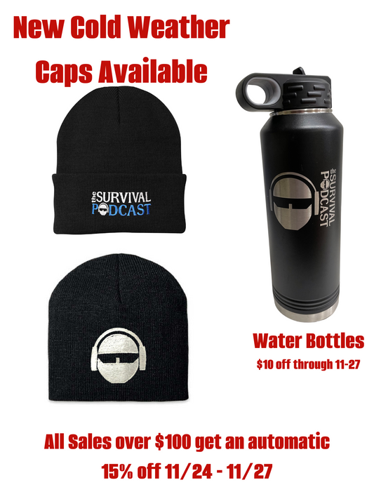 New Knit Hats available, Water Bottles on Sale for Black Friday