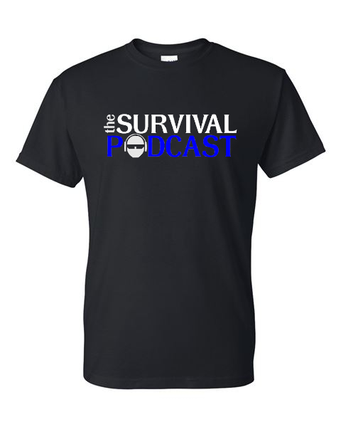 The Survival Podcast Title Large Logo Tee Shirt