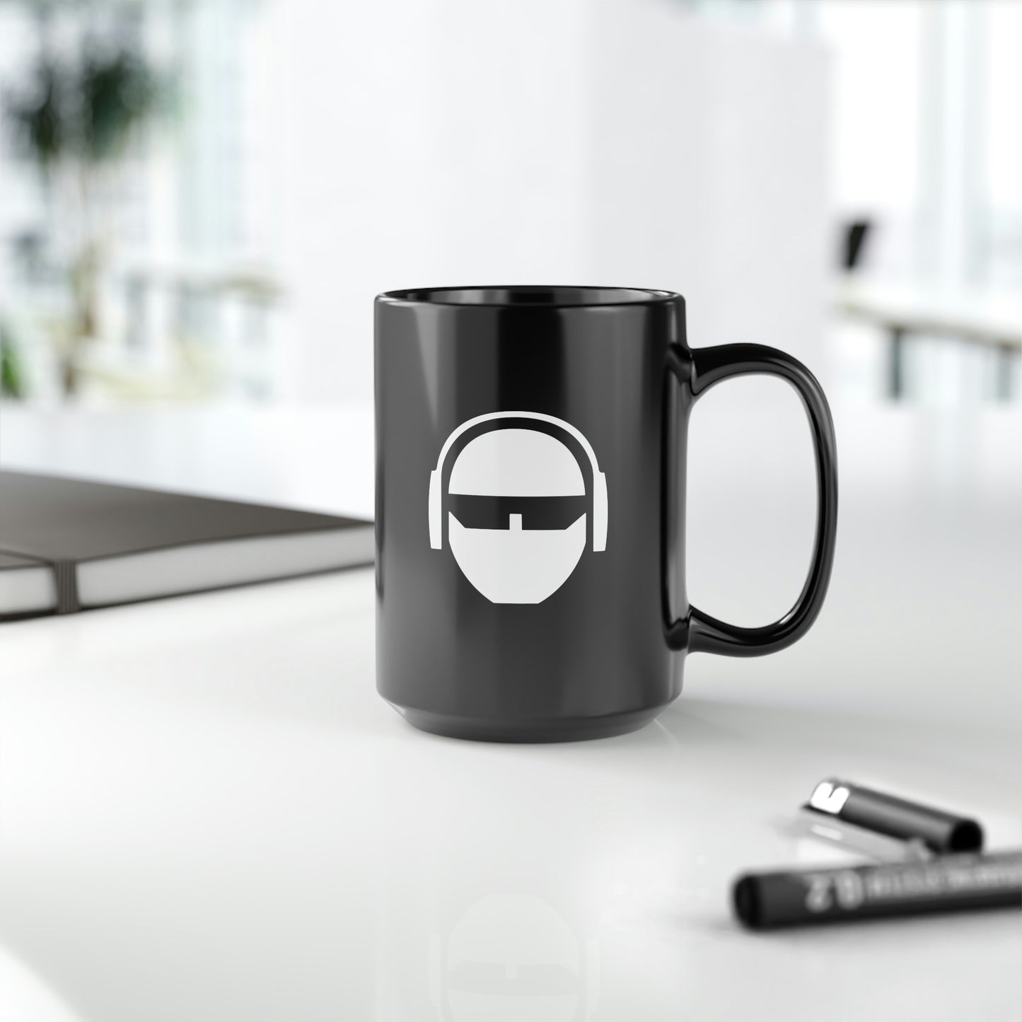 Basic VAL Logo 15 oz Black Ceramic Coffee Mug